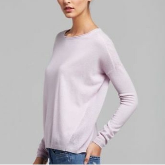 Vince Wisteria Pink Lilac Cashmere Sweater Perforated - Picture 1 of 9